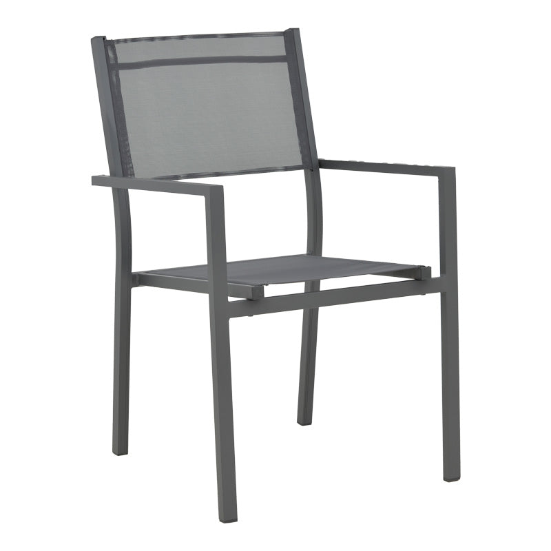Set masa si scaune Appa-Moly, 5 piese, Antracit, 120x120x74 cm