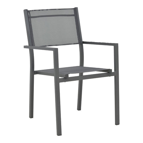 Set masa si scaune Appa-Moly, 5 piese, Antracit, 120x120x74 cm