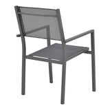 Set masa si scaune Appa-Moly, 5 piese, Antracit, 120x120x74 cm