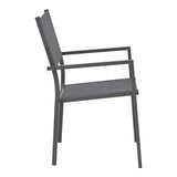 Set masa si scaune Appa-Moly, 5 piese, Antracit, 120x120x74 cm