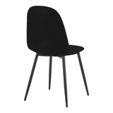 Set masa si scaune Bella Black, Metal, Negru, D120x76 cm