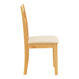 Set masa si scaune Dallan Lars, Lemn rubberwood, Alb, 100x75 cm