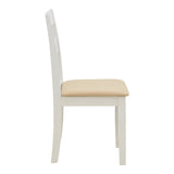 Set masa si scaune Dallan Lars, Lemn rubberwood, Alb, 100x75 cm