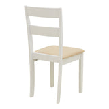 Set masa si scaune Dallan Mabor, Lemn rubberwood, Alb, 150x80x74 cm