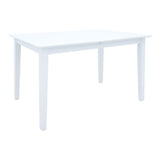 Set masa si scaune Dallan Mabor, Lemn rubberwood, Alb, 150x80x74 cm
