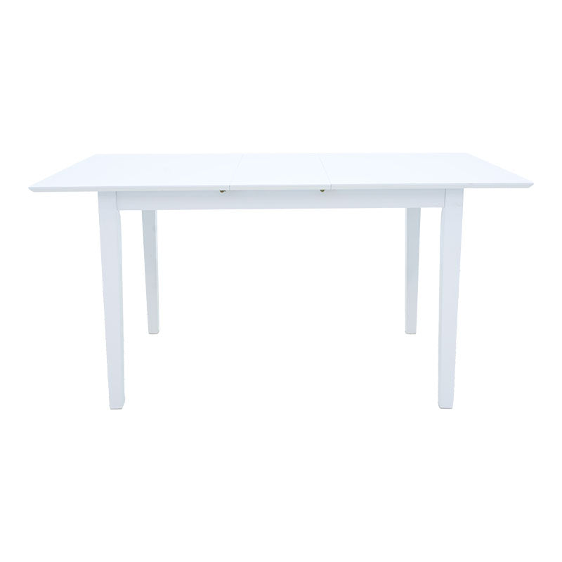 Set masa si scaune Dallan Mabor, Lemn rubberwood, Alb, 150x80x74 cm