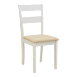 Set masa si scaune Dallan Mabor, Lemn rubberwood, Alb, 150x80x74 cm