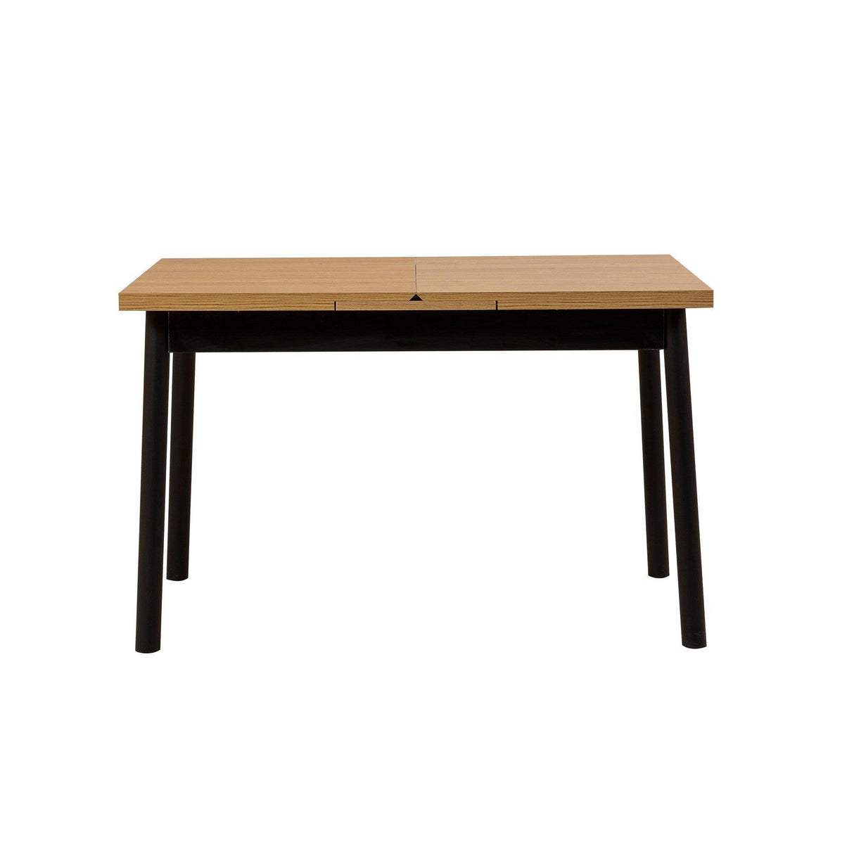 Set masă și scaune extensibile (4 bucăți) OLİVER SBT WHİTE KARİNA 11, Negru, 120x75x75 cm