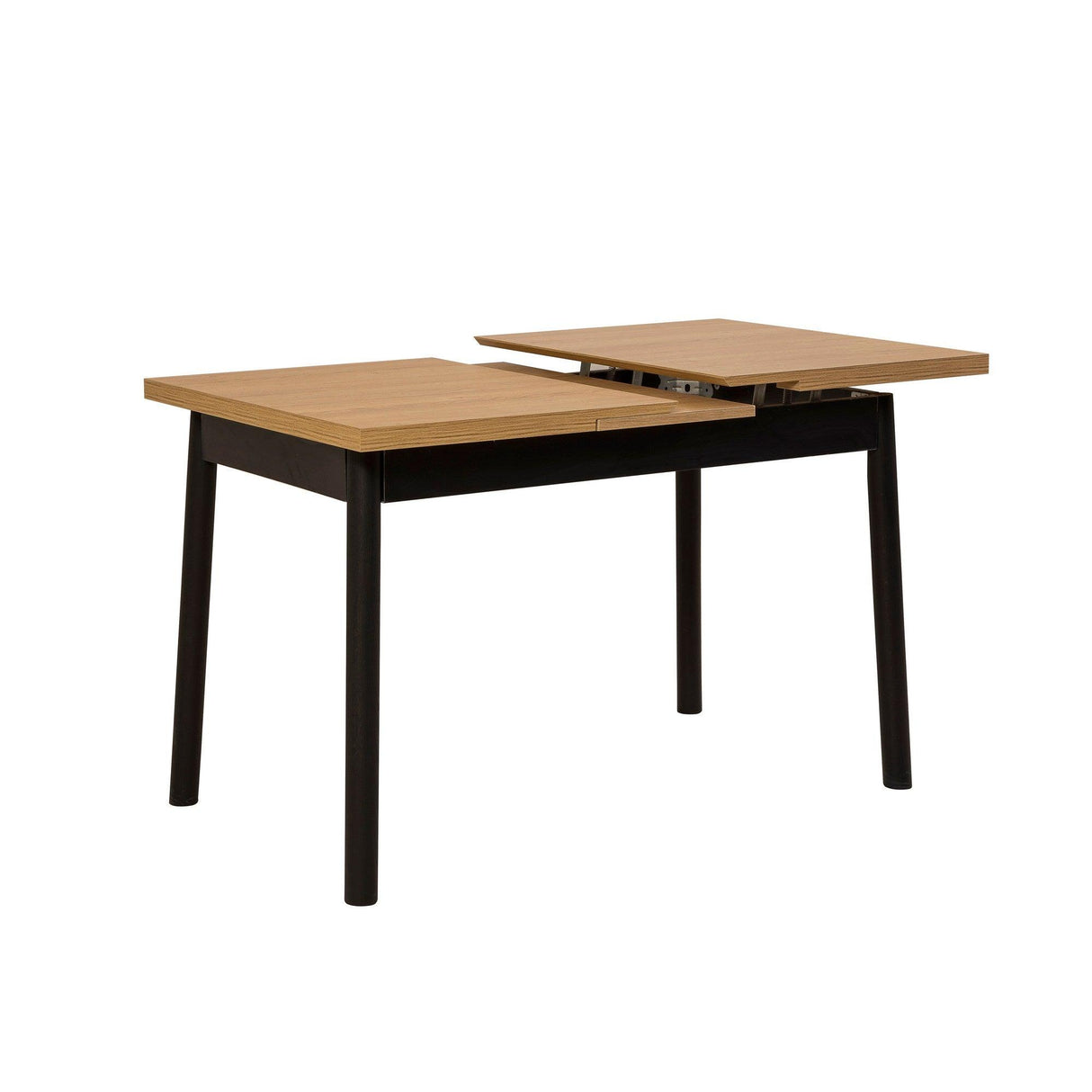 Set masă și scaune extensibile (4 bucăți) OLİVER SBT WHİTE KARİNA 11, Negru, 120x75x75 cm