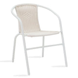 Set Masa si Scaune Gradina Valor-Obbi 5 Piese, Alb, 120x70x70 cm