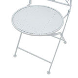 Set Masa si Scaune Gradina Walen 3 Piese Negru, Alb, 60x60x93 cm - Alb