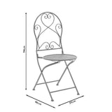 Set Masa si Scaune Gradina Walen 3 Piese Negru, Alb, 60x60x93 cm - Alb