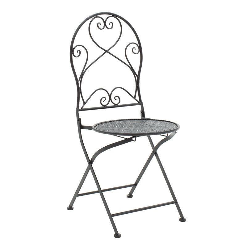 Set Masa si Scaune Gradina Walen 3 Piese Negru, Alb, 60x60x93 cm - Negru