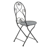 Set Masa si Scaune Gradina Walen 3 Piese Negru, Alb, 60x60x93 cm - Negru