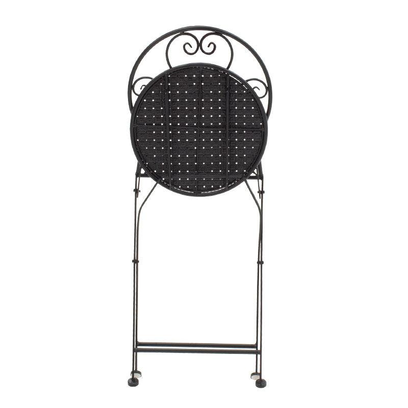 Set Masa si Scaune Gradina Walen 3 Piese Negru, Alb, 60x60x93 cm - Negru