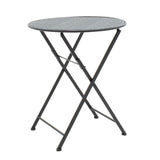 Set Masa si Scaune Gradina Walen 3 Piese Negru, Alb, 60x60x93 cm - Negru