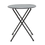 Set Masa si Scaune Gradina Walen 3 Piese Negru, Alb, 60x60x93 cm - Negru