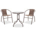 Set Masa si Scaune Gradina Watson-Obbi 3 Piese, Maro, 60x60x70 cm