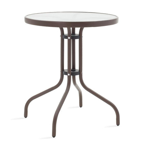 Set Masa si Scaune Gradina Watson-Obbi 3 Piese, Maro, 60x60x70 cm