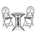Set Masa si Scaune Mosaic 3 Piese, Negru - Multicolor, 60x60x94 cm