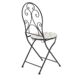 Set Masa si Scaune Mosaic 3 Piese, Negru - Multicolor, 60x60x94 cm