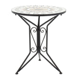 Set Masa si Scaune Mosaic 3 Piese, Negru - Multicolor, 60x60x94 cm