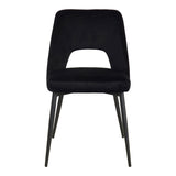 Set masa si scaune Murde Black, Metal, Negru, D100x75 cm
