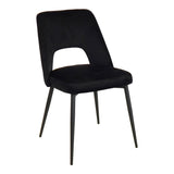 Set masa si scaune Murde Chairs Black, MDF, Negru, D120x75 cm