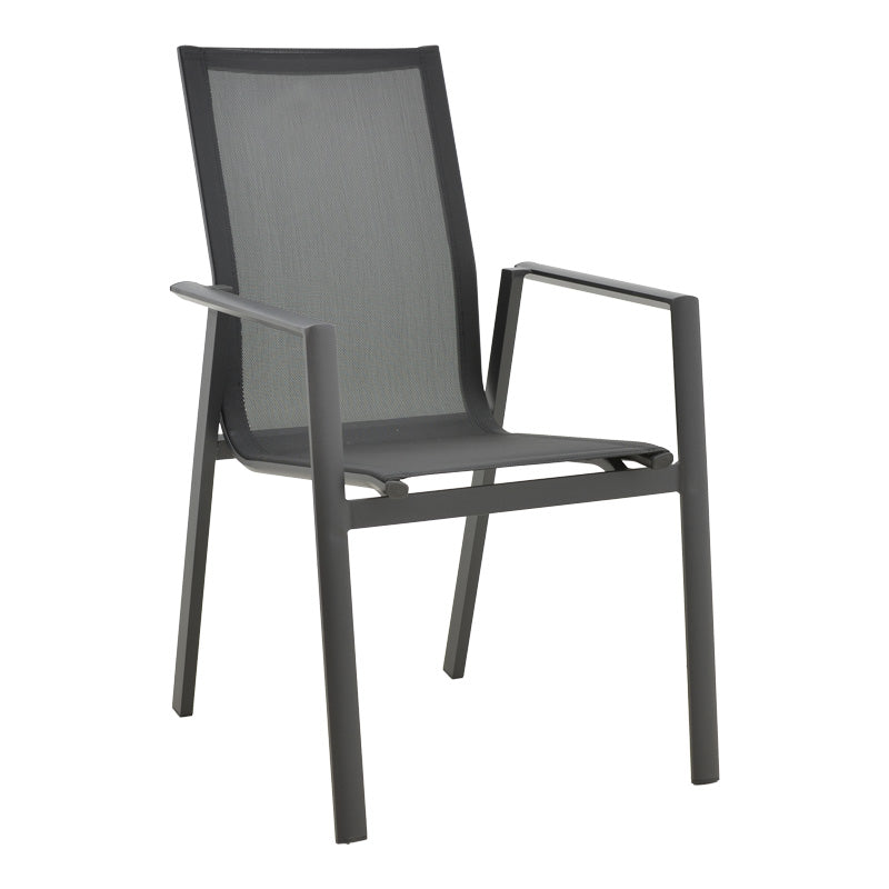 Set masa si scaune Pinap-Dashiell, 5 piese, D110x74 cm - Negru
