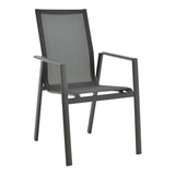 Set masa si scaune Pinap-Dashiell, 5 piese, D110x74 cm - Negru