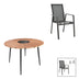 Set masa si scaune Pinap-Dashiell, 5 piese, D110x74 cm - 152-000100