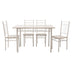 Set masa si scaune Roza, 5 piese, Nuc - Alb - Sonoma - Gri, 120x70x75 cm - 072-000028