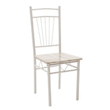 Set masa si scaune Roza, 5 piese, Nuc - Alb - Sonoma - Gri, 120x70x75 cm - Gri