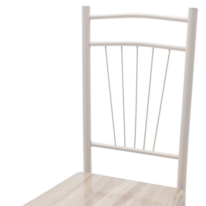 Set masa si scaune Roza, 5 piese, Nuc - Alb - Sonoma - Gri, 120x70x75 cm - Gri