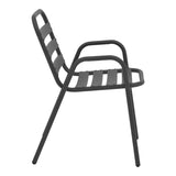 Set masă și scaune Valor-Sussie, metal și sticlă, Gri, 110x60x70 cm