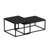 Set Masuta de Cafea Leka - Black, Negru, 60x45x47 cm