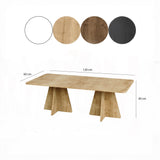 Set măsuțe de cafea Mushroom, Negru - Sapphire Oak, 180x42x40 cm - Sapphire Oak