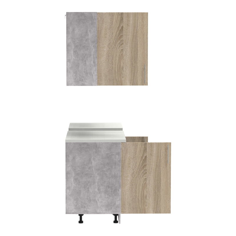 Set mobila bucatarie 4 buc Festa II, Sonoma, 140x60x85 cm