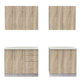 Set mobila bucatarie 4 buc Festa V, Sonoma, 160x60x85 cm