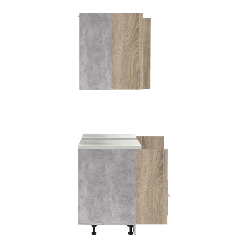 Set mobila bucatarie 4 buc Festa V, Sonoma, 160x60x85 cm