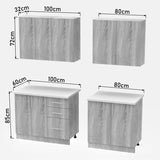 Set mobila bucatarie 4 buc Festa V, Sonoma, 160x60x85 cm