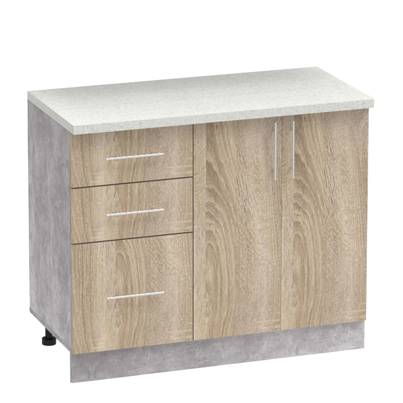 Set mobila bucatarie Festa, Sonoma, 100x60x85 cm, imagine suplimentara