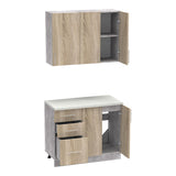 Set mobila bucatarie Festa, Sonoma, 100x60x85 cm