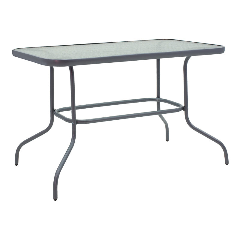 Set Mobilă de Luat Masa cu Funcție Modulară Valor-Lindaria, Metal și Sticlă, Gri, 110x60x70 cm