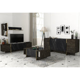Set Mobila Sufragerie Meryem 2, 4 piese, Negru, 103x60x37 cm