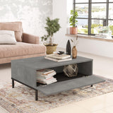 Set Mobila Sufragerie Oslo, Gri, 2 piese, Comoda Tv - Masuta de Cafea, 170.3x35.5x46.35 cm