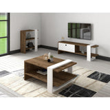 Set Mobila Sufragerie Paye, Nuc, Comoda Tv - Biblioteca - Masuta de Cafea, 120x25x36.8 cm