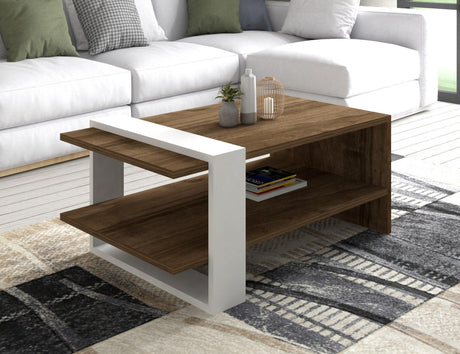Set Mobila Sufragerie Paye, Nuc, Comoda Tv - Biblioteca - Masuta de Cafea, 120x25x36.8 cm