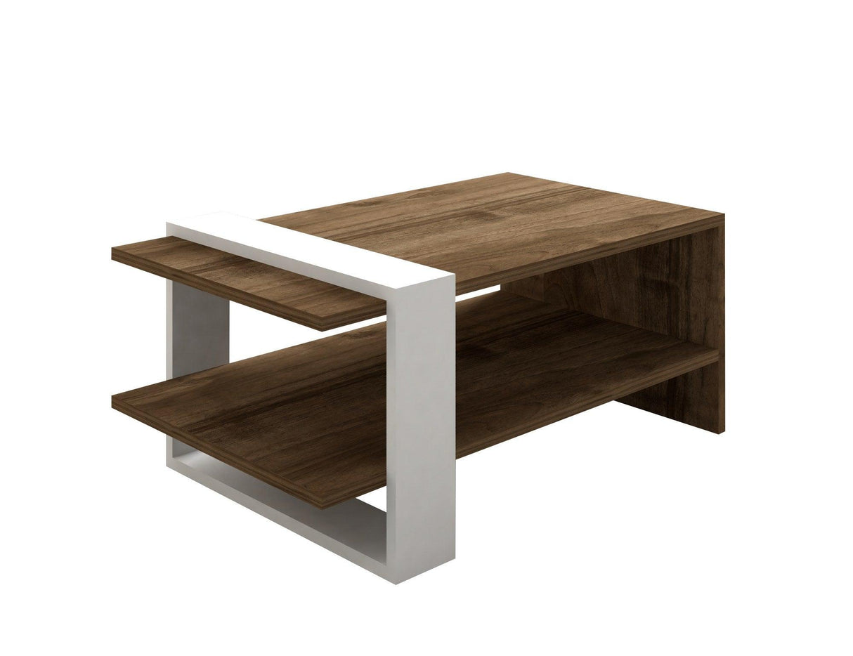 Set Mobila Sufragerie Paye, Nuc, Comoda Tv - Biblioteca - Masuta de Cafea, 120x25x36.8 cm