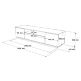 Set Mobila Sufragerie Songul, Stejar, 2 piese, Comoda Tv - Masuta de Cafea, 180x45x45 cm